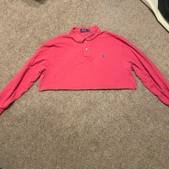 Tops - Vintage cropped Ralph Lauren Collar button down shirt